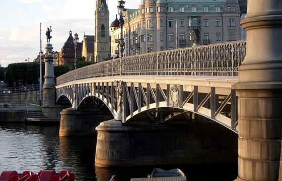 Djurgårdsbron, the ornamented bridge that crosses onto Djurgården
