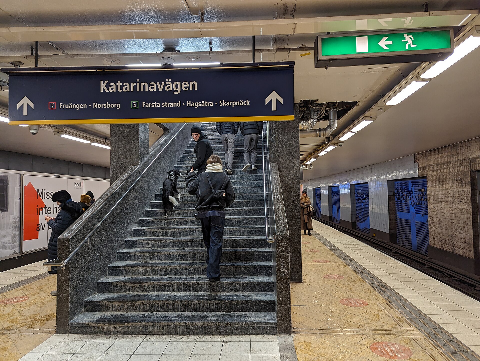 The new Slussen metro exit leading to Katarinavägen in Stockholm