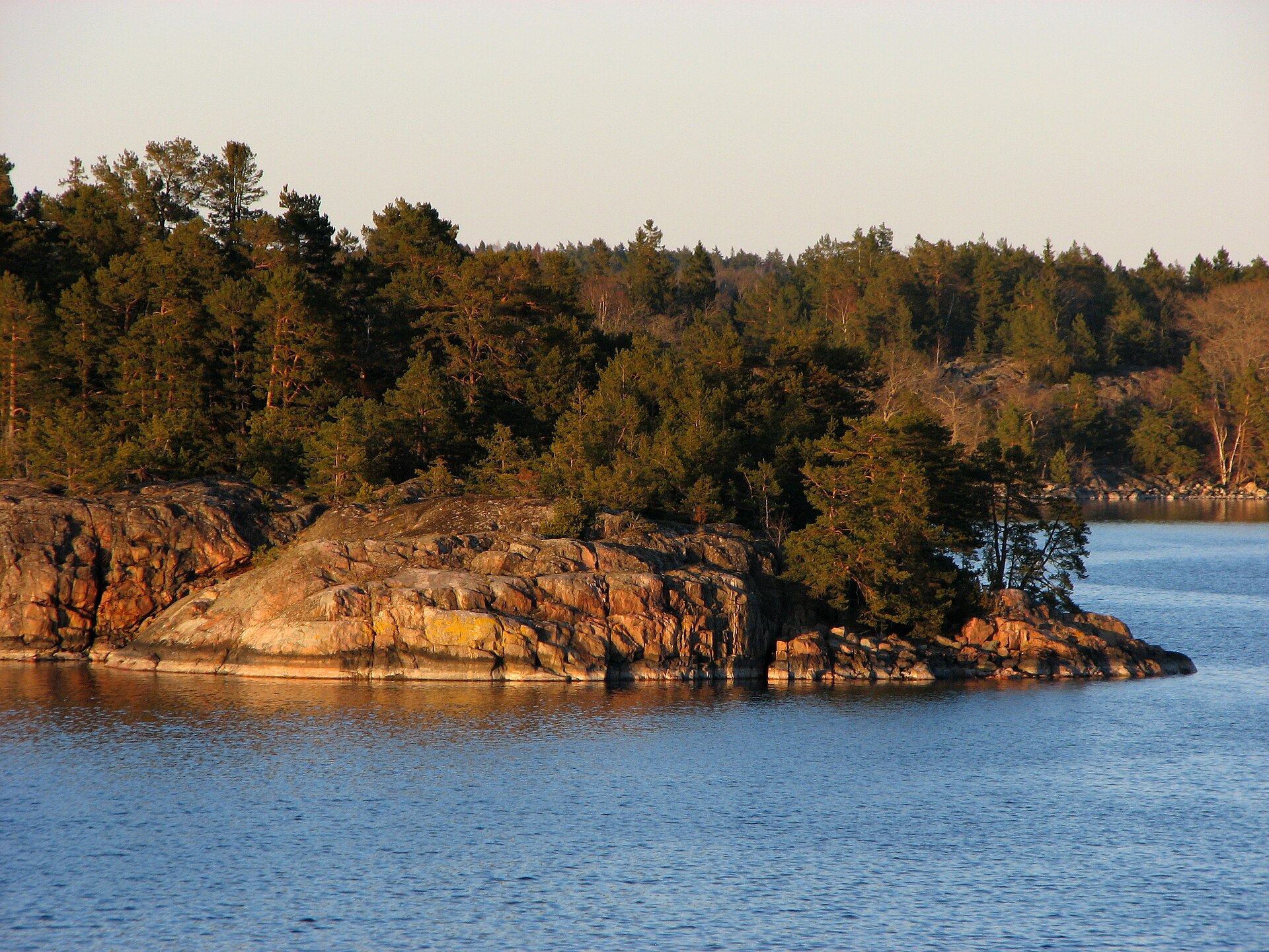 A passage between islands in the Stockholm archipelago
