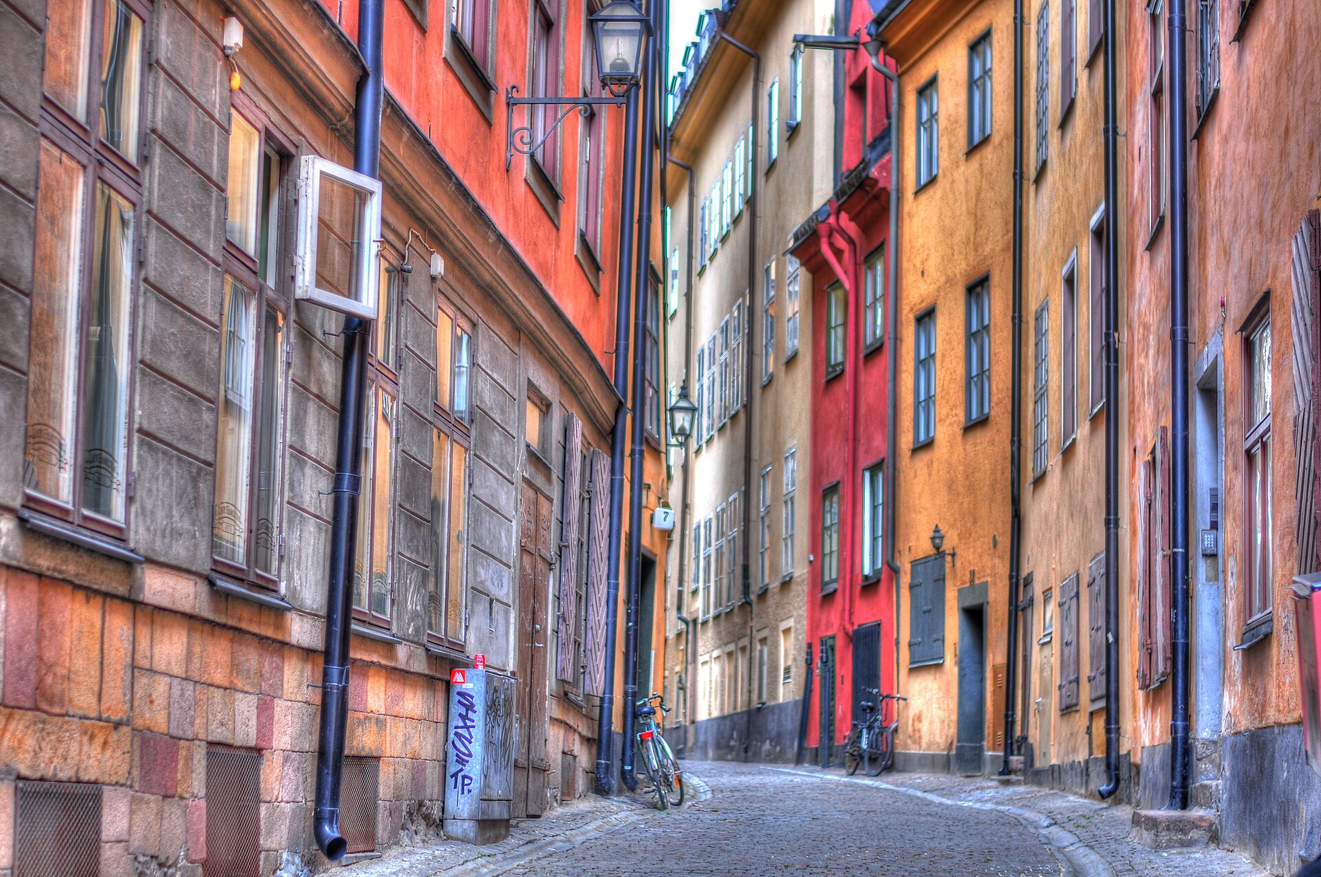 Gamla Stan in Stockholm rendered in HDR