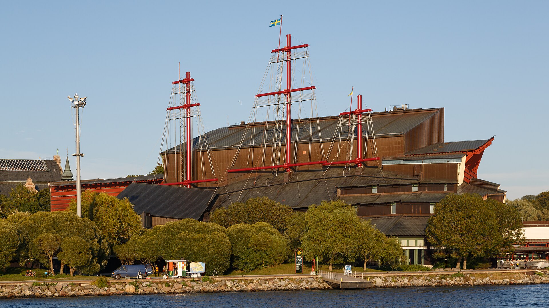 The Vasa Museum in Stockholm seen from the water