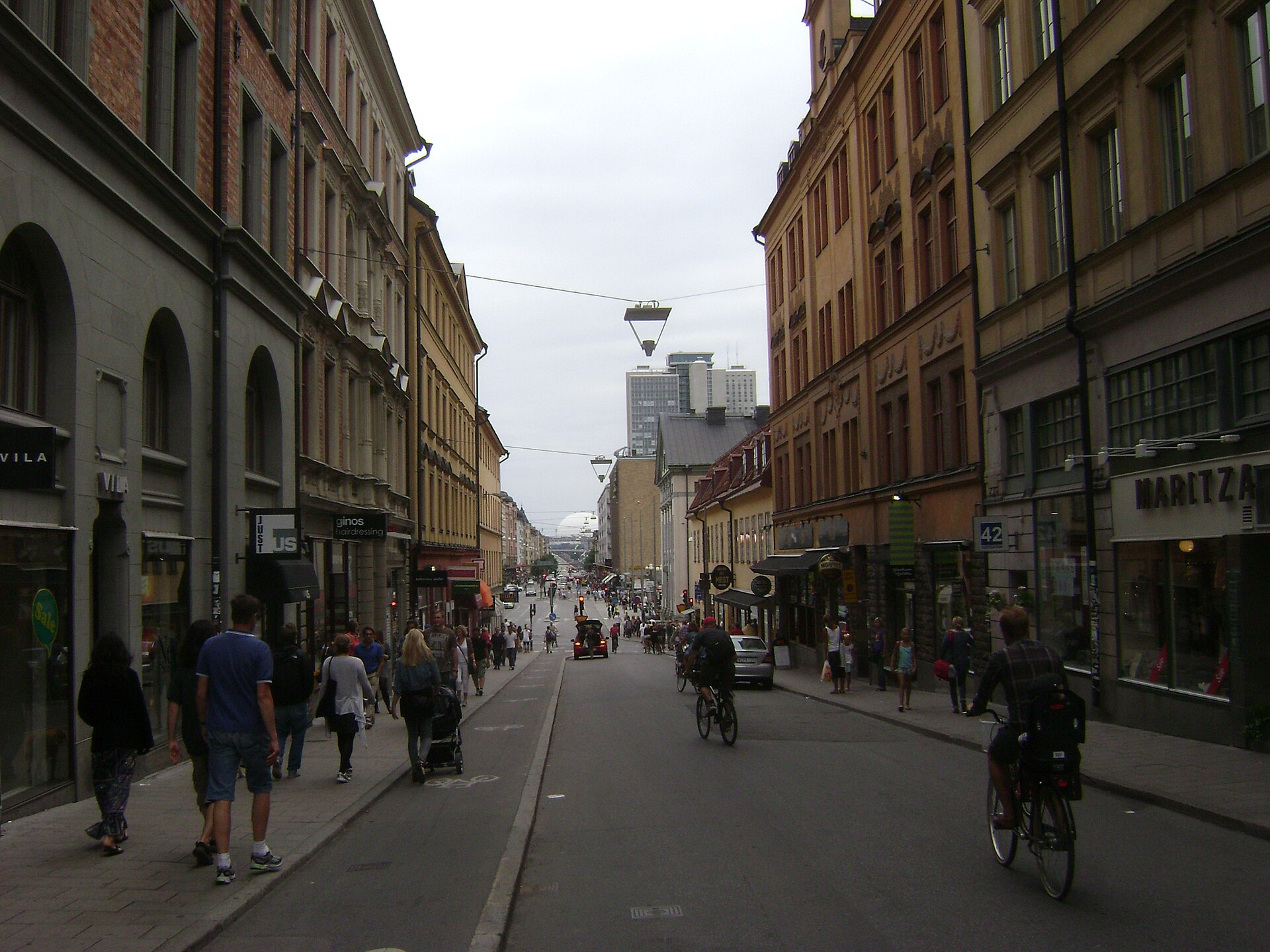 A view in the Södermalm district of Stockholm