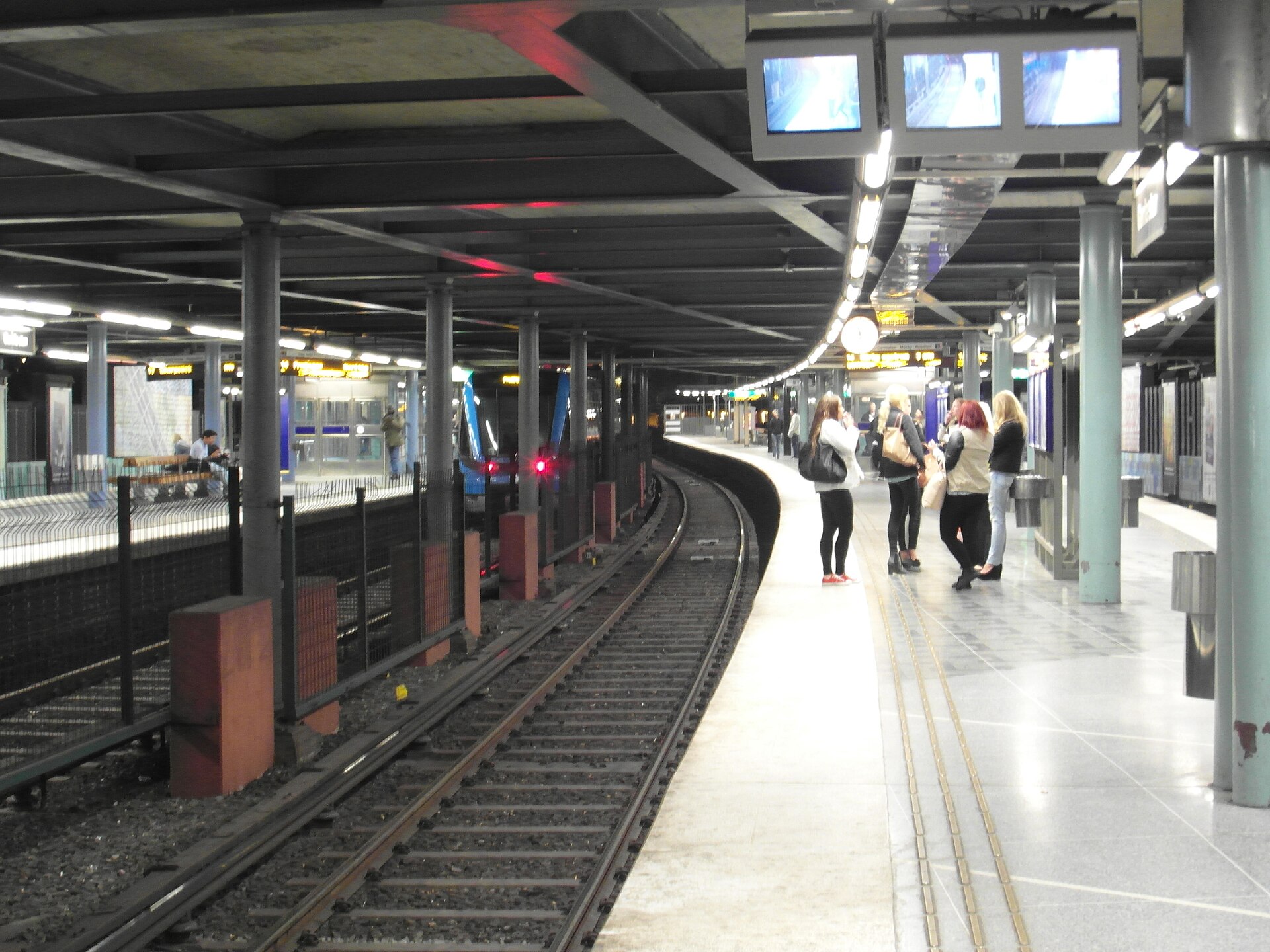 Gamla Stan metro station in Stockholm, served by the red and green lines