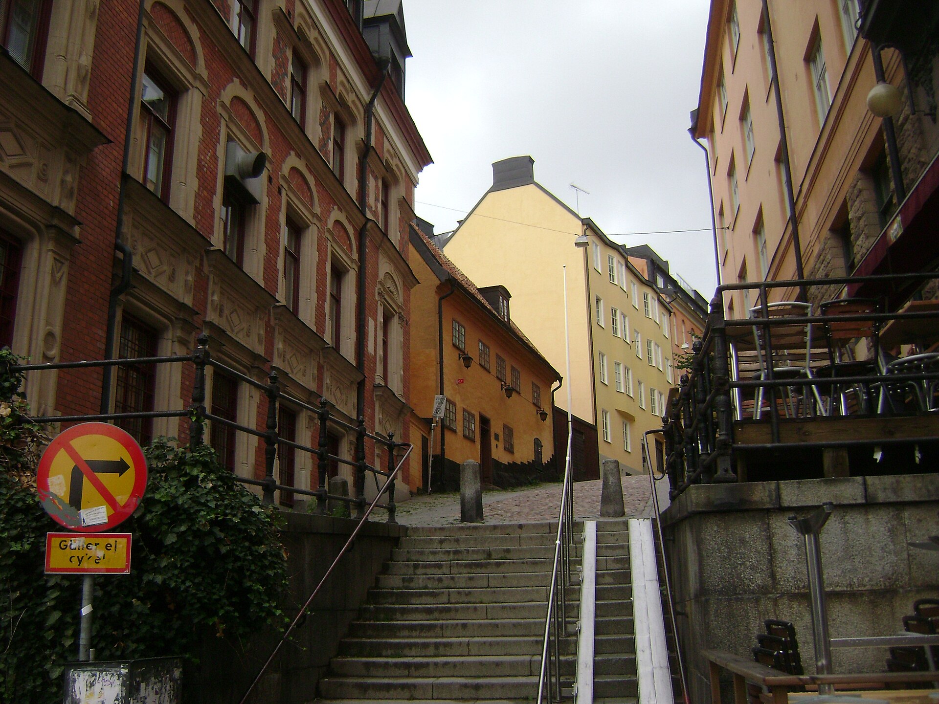 A street scene in Södermalm, Stockholm