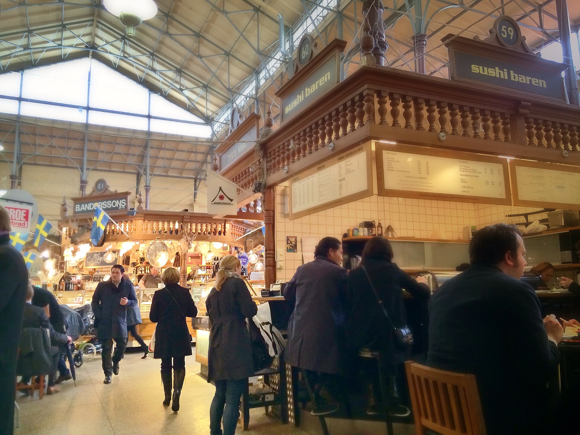 Östermalms Saluhall, the historic market hall in Stockholm, Sweden