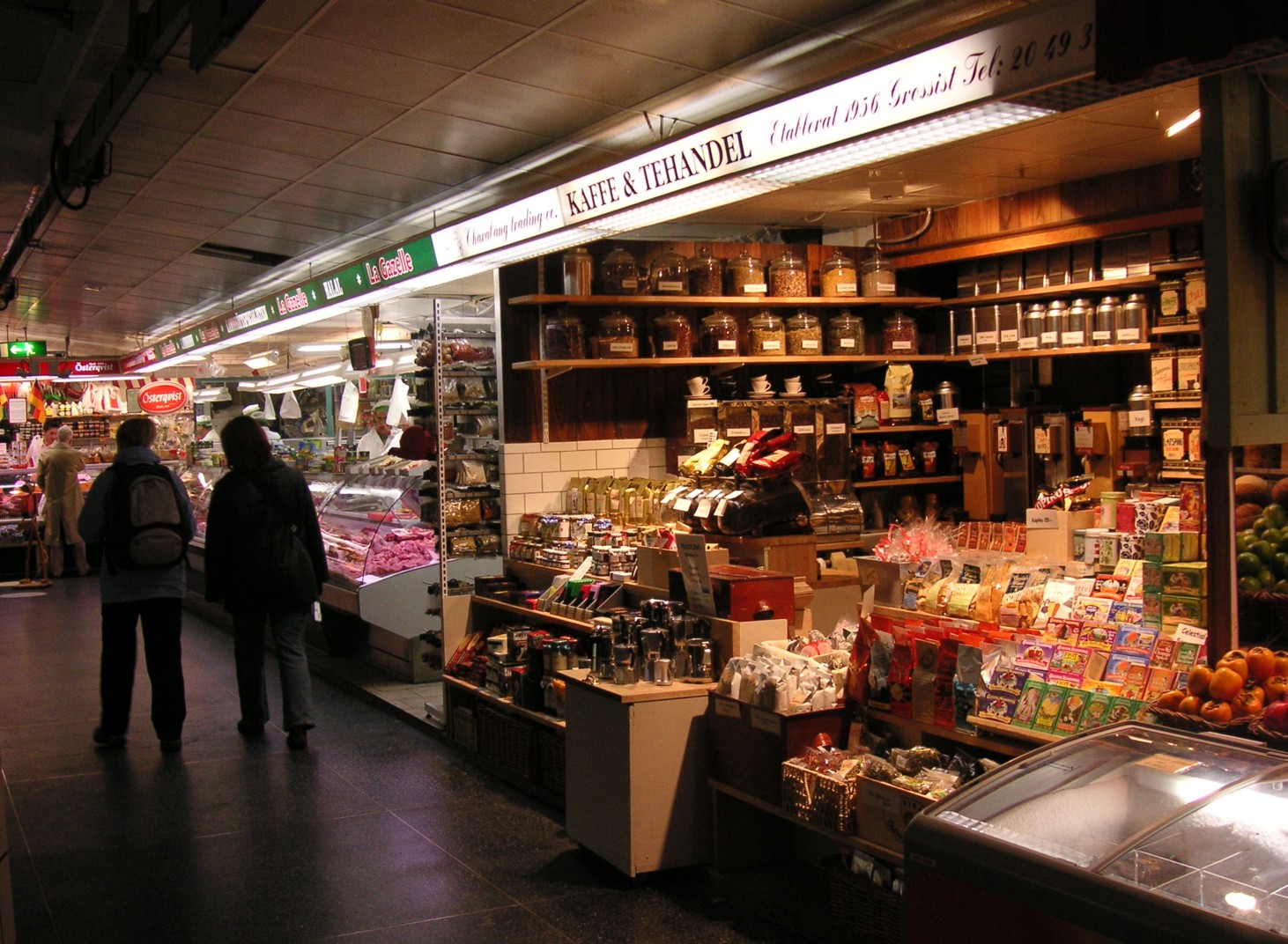 Inside Hötorgshallen food hall in Stockholm