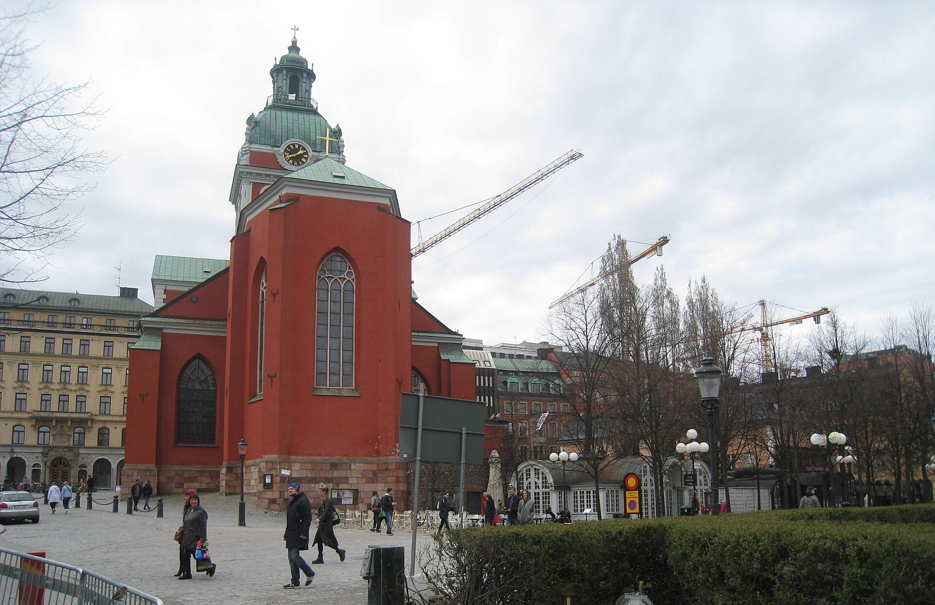 Café Söderberg seen from the gardens of Kungsträdgården in Stockholm