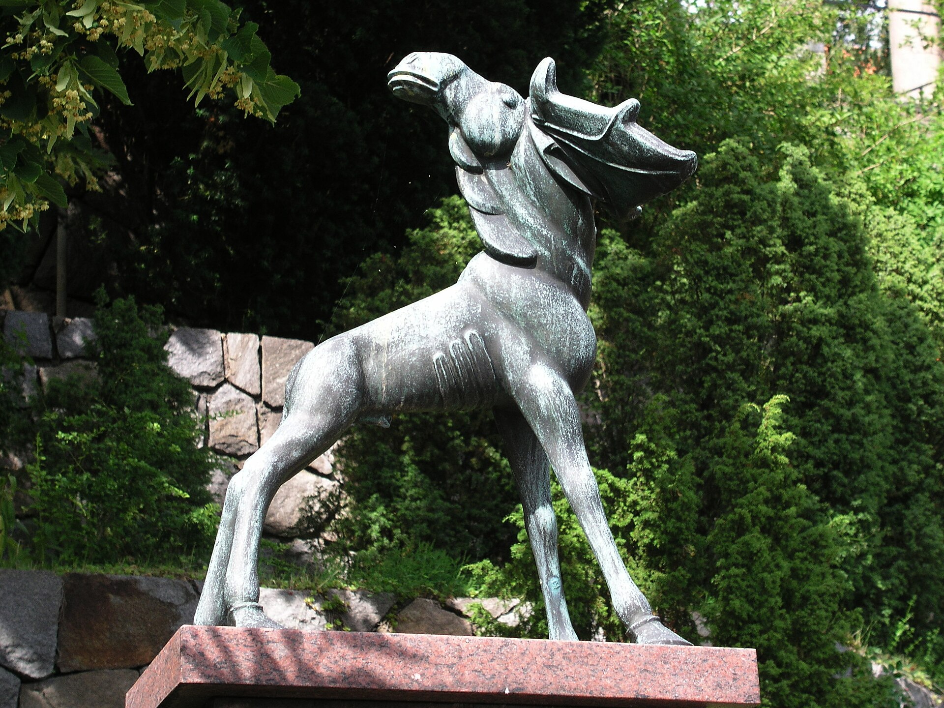 Älg, a moose sculpture by Carl Milles, at Millesgården on Lidingö, Sweden