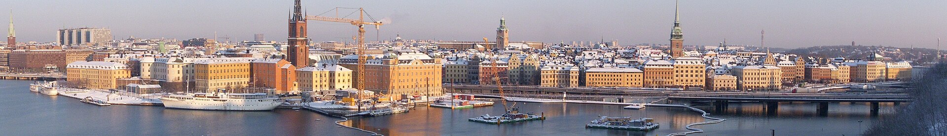 Panoramic view of Stockholm seen from Monteliusvägen