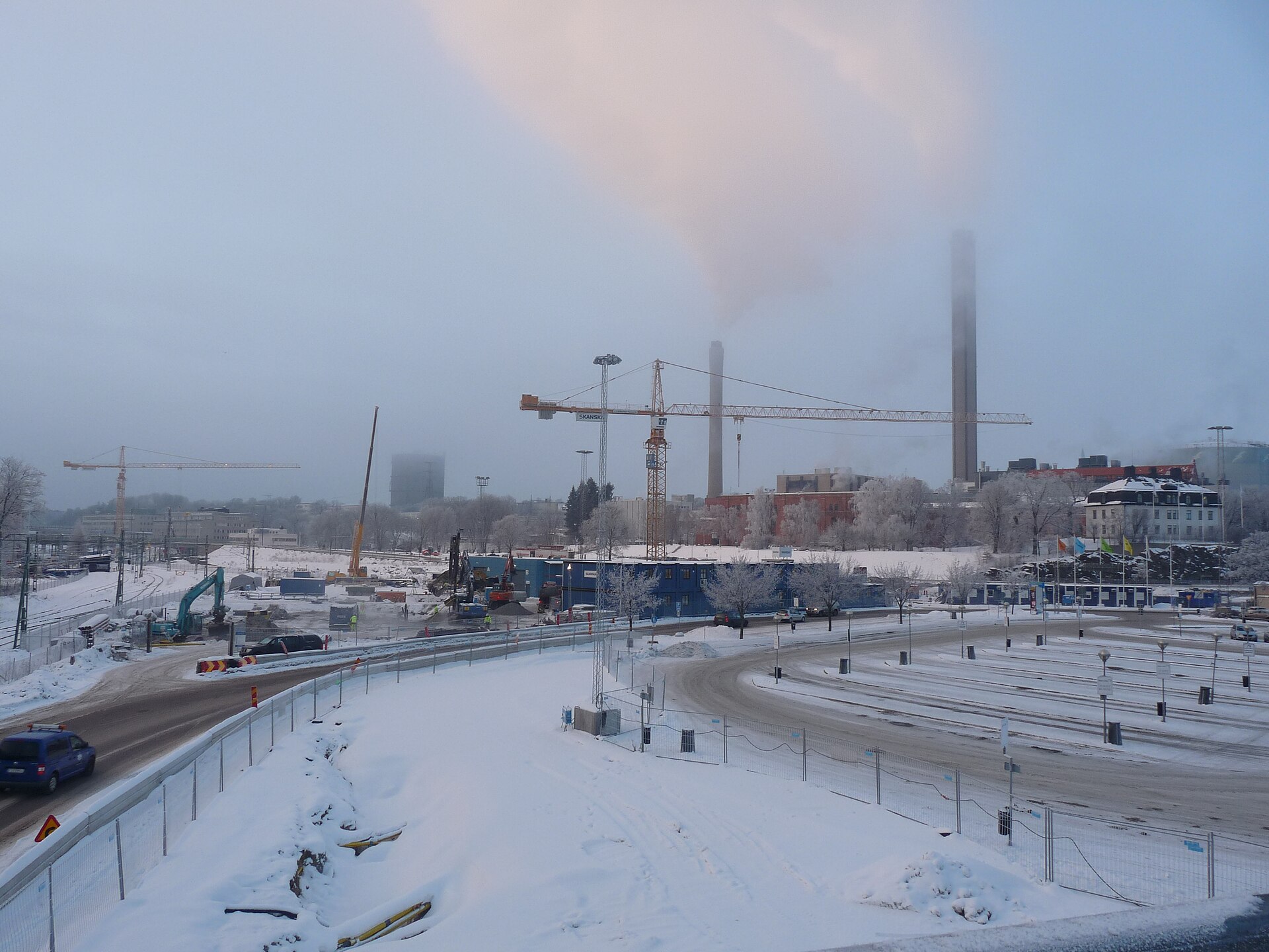 Värtahamnen harbour in Gärdet, Stockholm