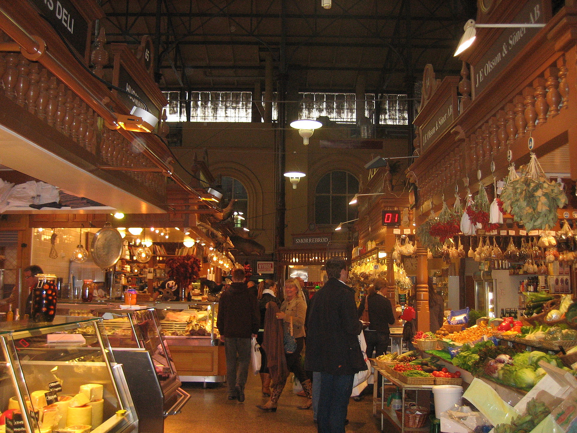 The Östermalm market hall, Östermalms Saluhall, in Stockholm, Sweden