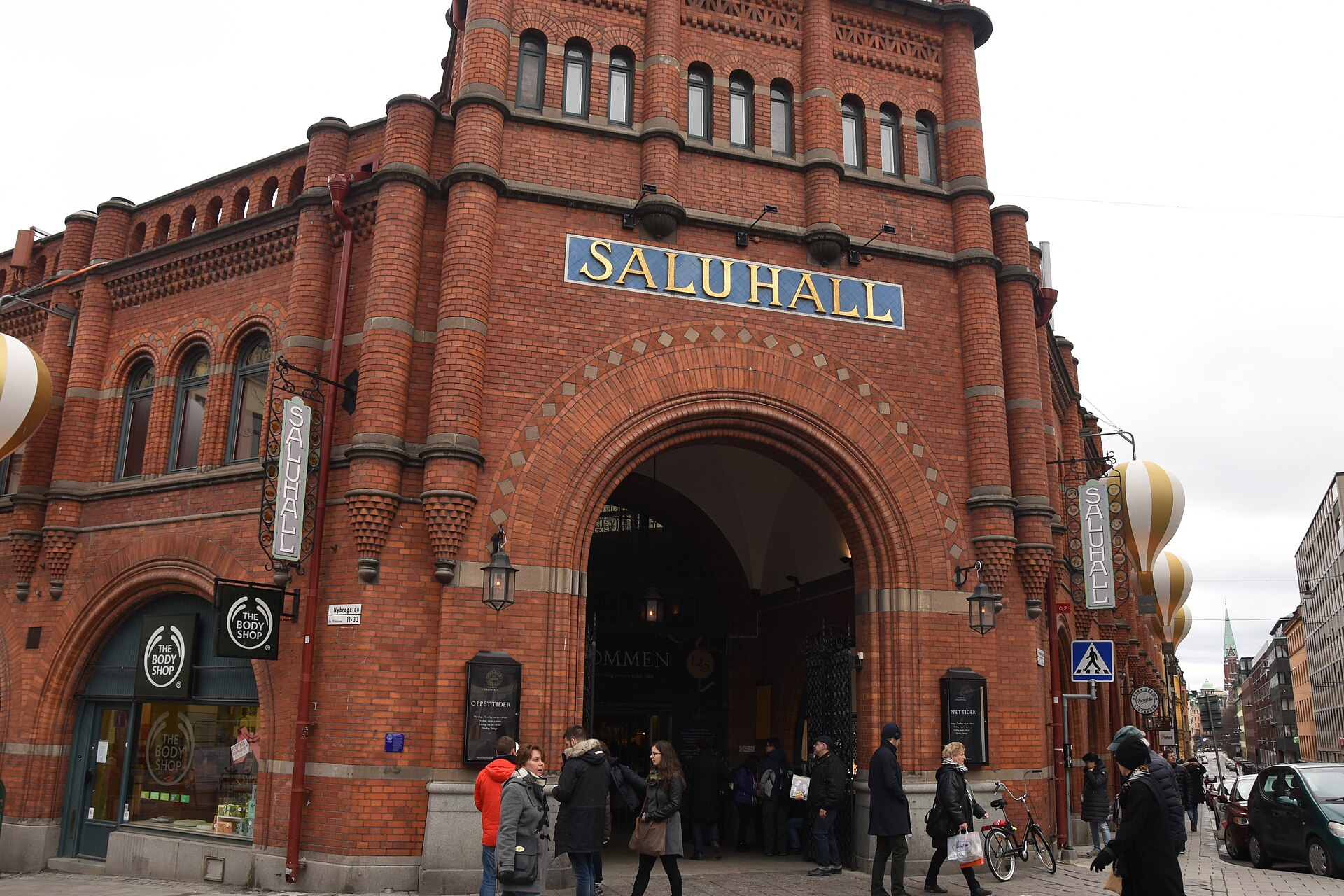 Entrance of Östermalms saluhall in Stockholm