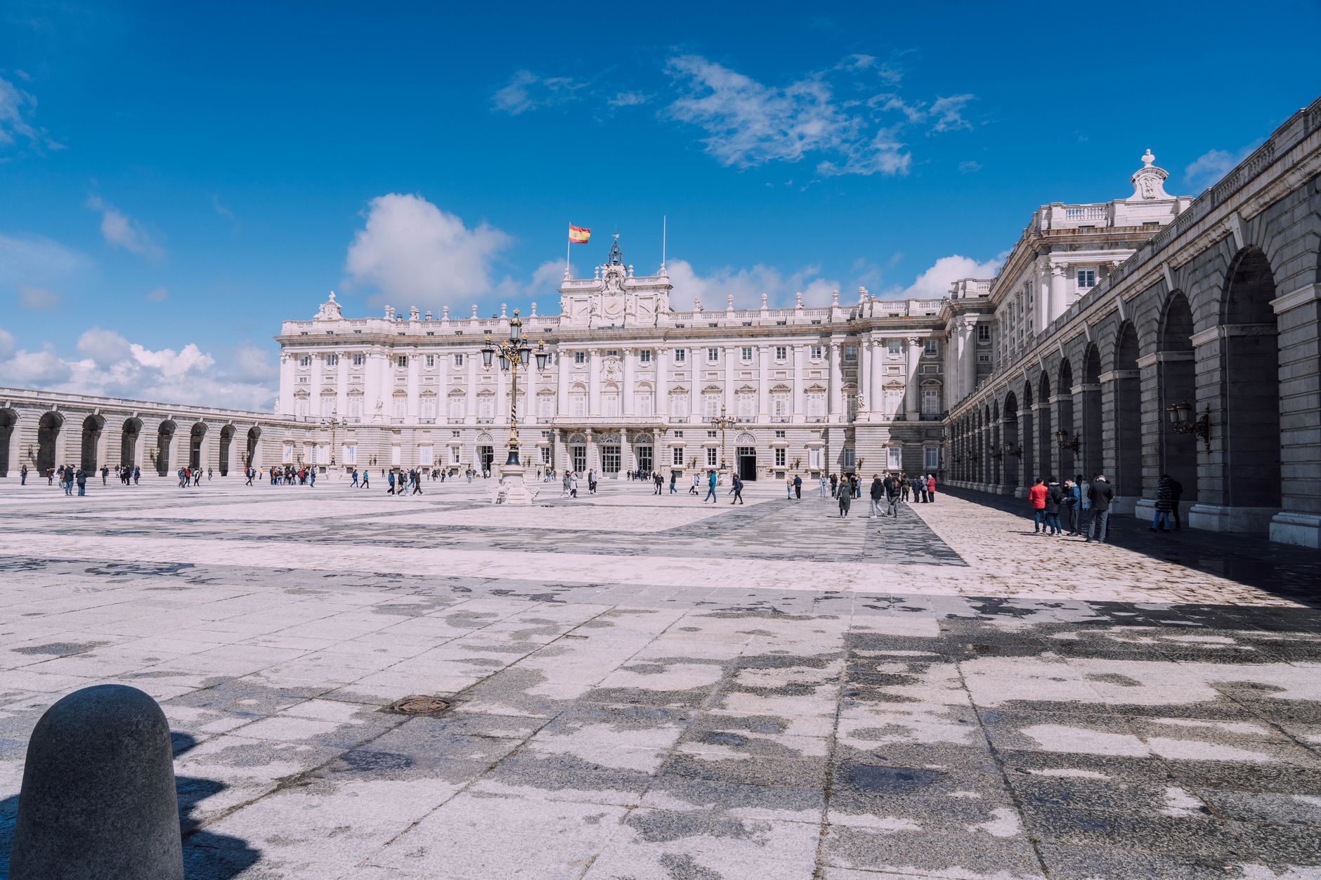 The iconic Royal Palace of Madrid under a clear blue sky. — illustrating What Is Stockholm’s Royal Palace, and What Can Be Visited?
