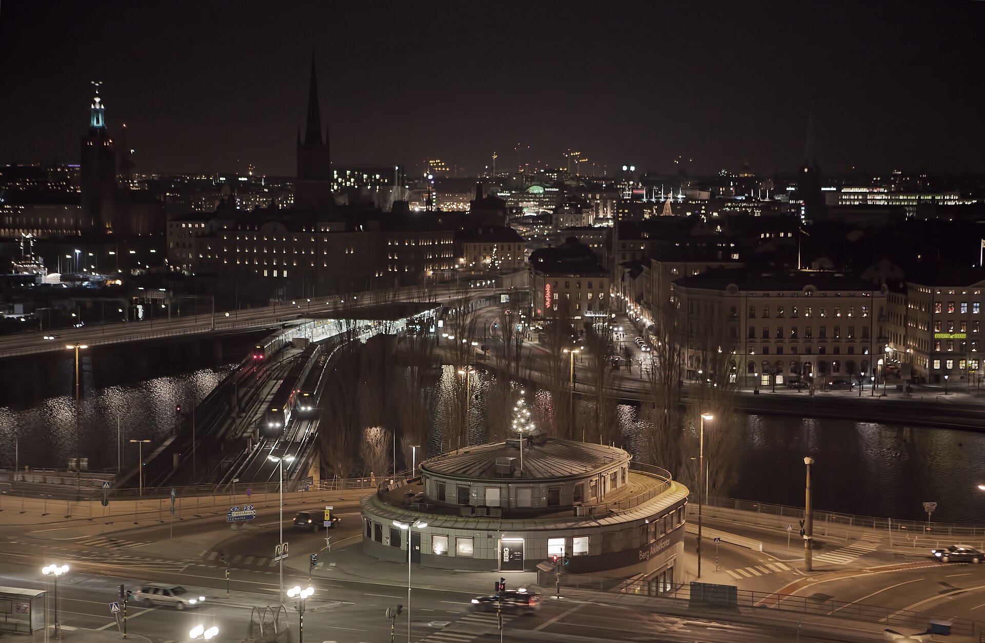 Slussen in Stockholm on New Year's Eve 2011