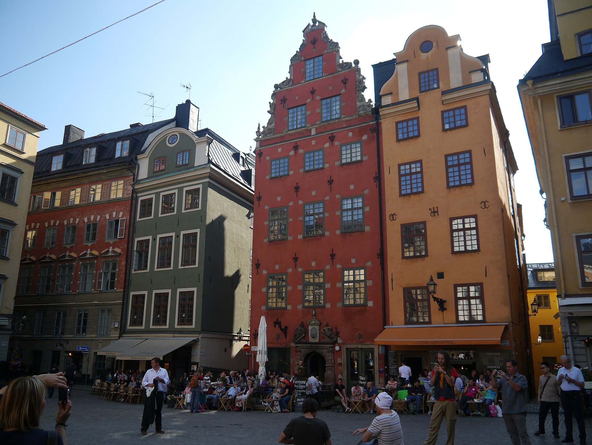 Buildings lining Stortorget square in central Stockholm