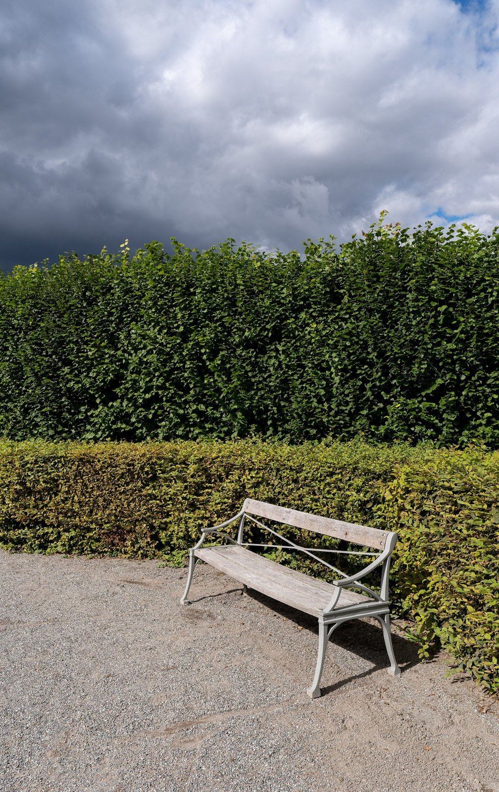 Bench in the park at Drottningholm Palace, Stockholm